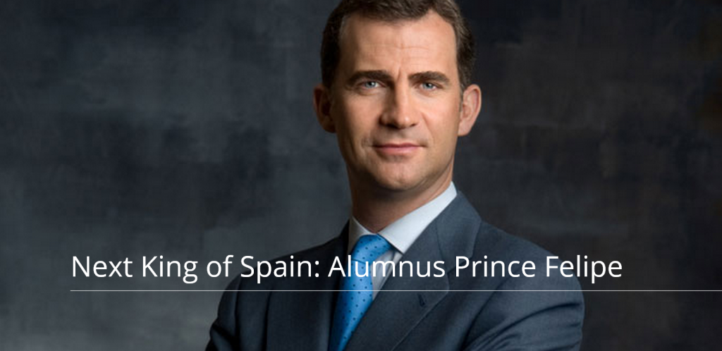 Alumnus Prince Felipe, Screenshot: http://www.georgetownstories.com/